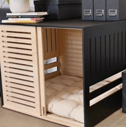 Modern Side Table Pet House(Sliding Door)